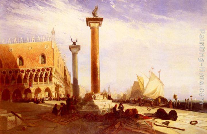 William James Muller Piazetta And The Doge's Palace, Venice